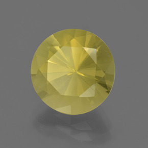 Quarzo naturale giallo da 4,77 ct, taglio rotondo, VS