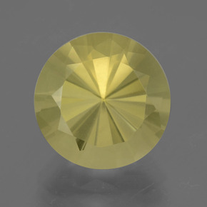 Quarzo naturale giallo da 8,10 ct, taglio rotondo, VVS-VS