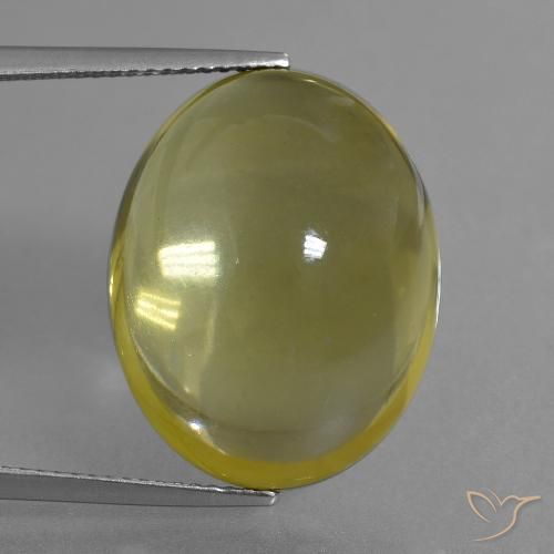 Quarzo Giallo dorato chiaro naturale da 35.71 ct, Ovale, Trasparente