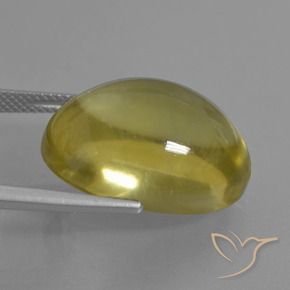Quarzo Giallo dorato chiaro naturale da 35.71 ct, Ovale, Trasparente
