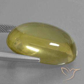 Quarzo Giallo dorato chiaro naturale da 28.84 ct, Ovale, Trasparente
