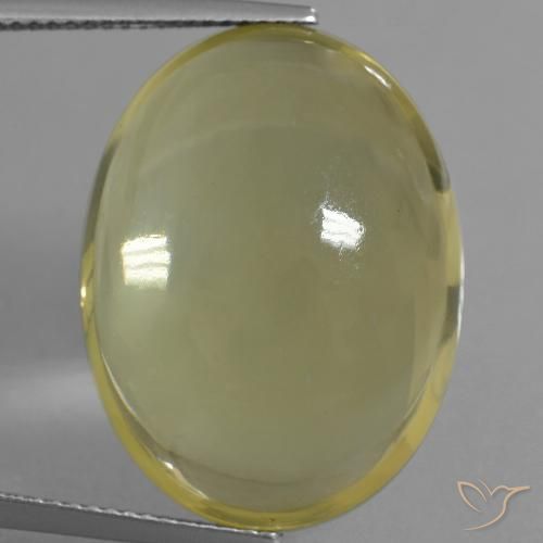 32.66ct Naturale Giallo chiaro Quarzo, Ovale, Trasparente