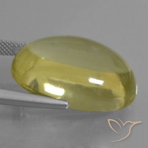 Quarzo Giallo chiaro naturale da 32.66 ct, Ovale, Trasparente
