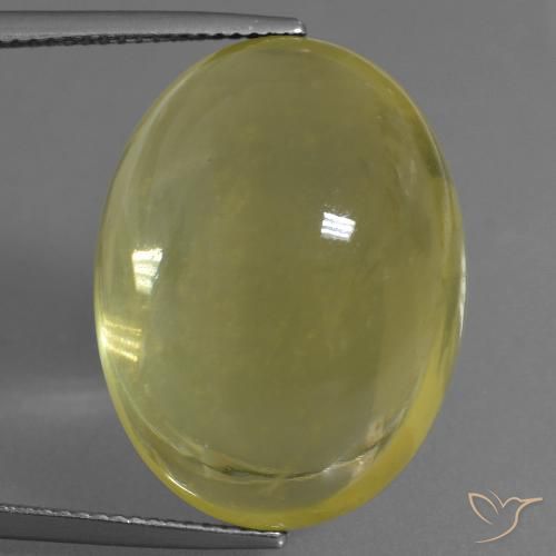 36.38ct Naturale Giallo chiaro Quarzo, Ovale, Trasparente