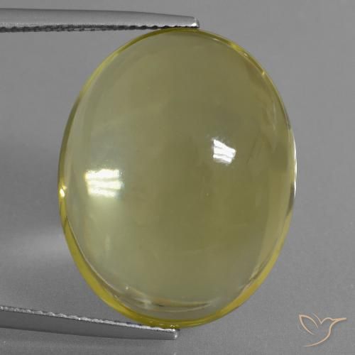 28.53ct Naturale Giallo chiaro Quarzo, Ovale, Trasparente