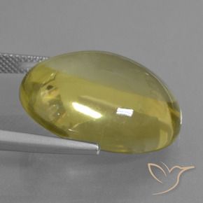 Quarzo Giallo chiaro naturale da 28.53 ct, Ovale, Trasparente