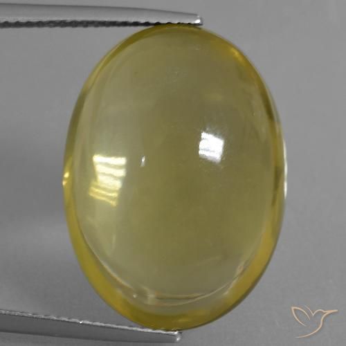 29.10ct Naturale Giallo brunastro Quarzo, Ovale, Trasparente
