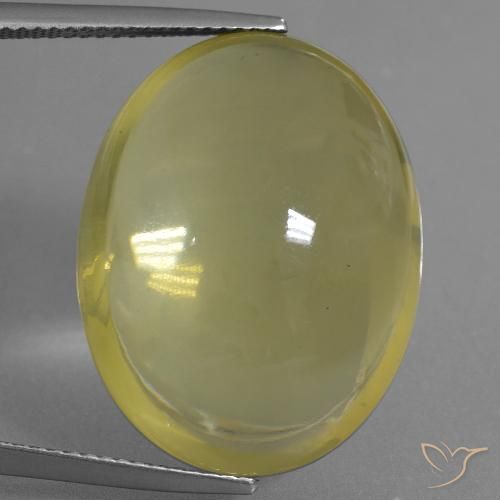 32.26ct Naturale Giallo chiaro Quarzo, Ovale, Trasparente