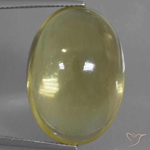 36.61ct Naturale Giallo chiaro Quarzo, Ovale, Trasparente