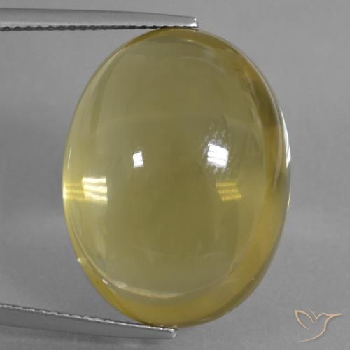 38.02ct Naturale Giallo medio Quarzo, Ovale, Trasparente