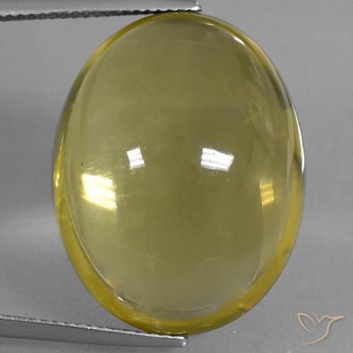 40.17ct Naturale Giallo brunastro Quarzo, Ovale, Trasparente