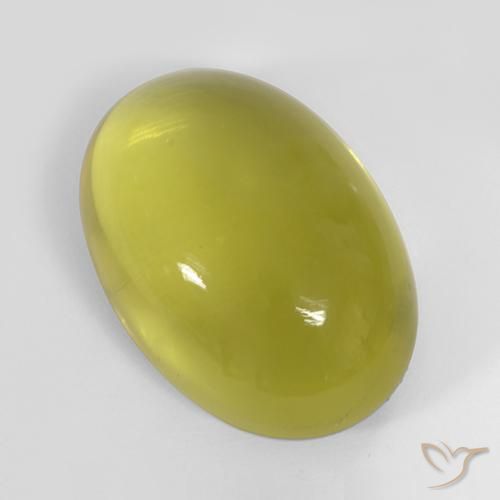 42.25ct Naturale Bombo Giallo Quarzo, Ovale, Trasparente