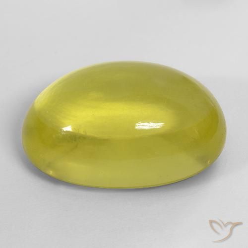 Quarzo Bombo Giallo naturale da 42.25 ct, Ovale, Trasparente