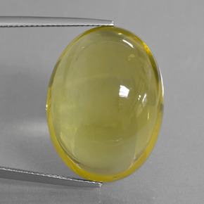 Quarzo Giallo limone naturale da 43.06 ct, Taglio ovale, Trasparente