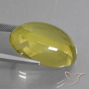 Quarzo Bombo Giallo naturale da 44.59 ct, Ovale, Trasparente