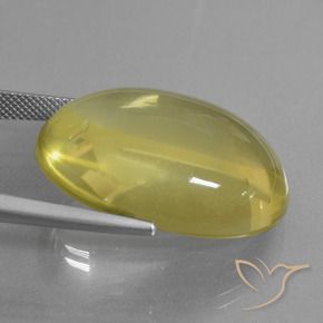 Quarzo Giallo medio-chiaro naturale da 48.99 ct, Ovale, Trasparente