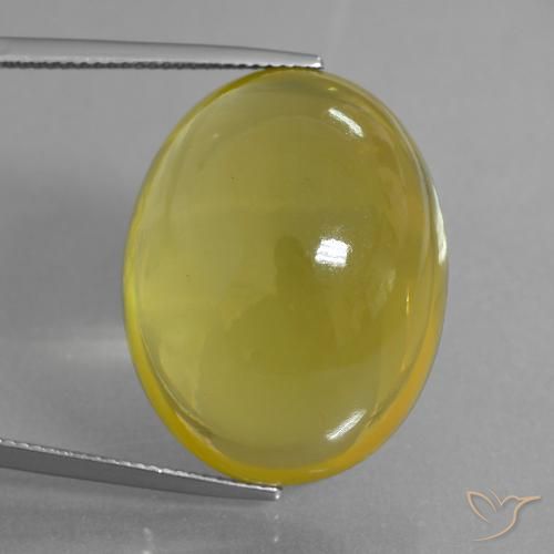 50.56ct Naturale Giallo medio-chiaro Quarzo, Ovale, Trasparente