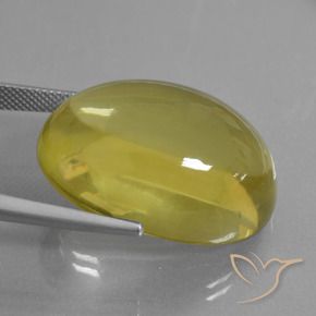 Quarzo Bombo Giallo naturale da 51.71 ct, Ovale, Trasparente