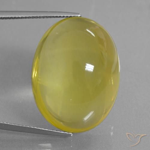 Quarzo Giallo miele chiaro naturale da 56.08 ct, Ovale, Trasparente