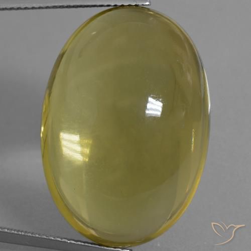 55.39ct Naturale Giallo intenso Quarzo, Ovale, Trasparente