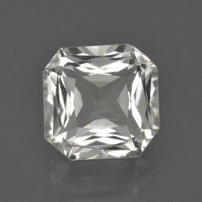 Quarzo Bianco naturale da 4.63 ct, Taglio smeraldo, VVS-VS