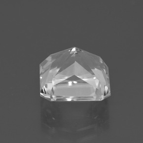 Quarzo naturale bianco da 4,73 ct, taglio smeraldo, VVS-VS