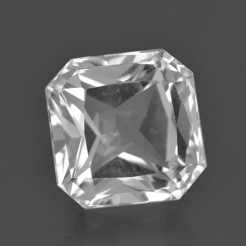 Quarzo Bianco trasparente naturale da 9.12 ct, Taglio smeraldo, VVS