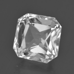 Quarzo Bianco trasparente naturale da 9.12 ct, Taglio smeraldo, VVS