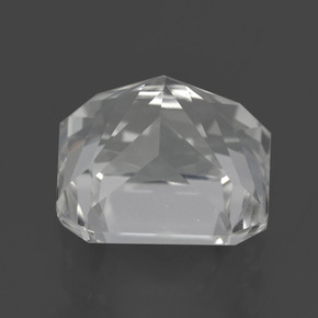 Quarzo naturale bianco da 6,73 ct, taglio smeraldo, VVS