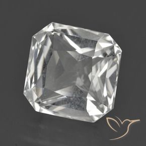 Quarzo Bianco trasparente naturale da 8.44 ct, Ottagonale / Taglio smeraldo, VVS-VS