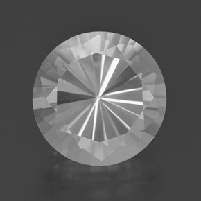Quarzo naturale bianco da 9,08 ct, taglio rotondo, VVS
