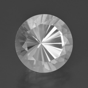 Quarzo naturale bianco da 9,08 ct, taglio rotondo, VVS