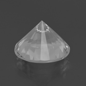Quarzo naturale bianco da 9,08 ct, taglio rotondo, VVS