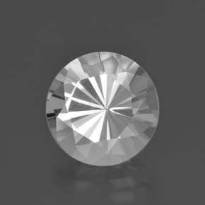Quarzo Bianco naturale da 5.59 ct, Taglio rotondo, VVS