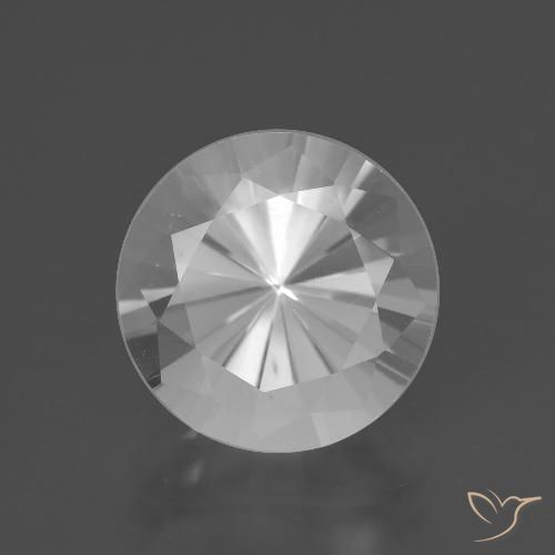 Quarzo Bianco naturale da 6.20 ct, Taglio rotondo, VVS