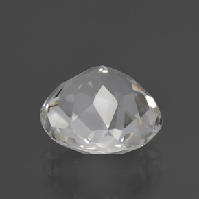 Quarzo naturale bianco da 5,69 ct, taglio rotondo, VVS-VS