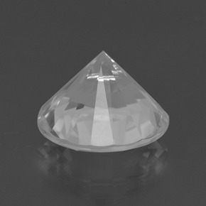 Quarzo naturale bianco da 5,71 ct, taglio rotondo, VVS-VS