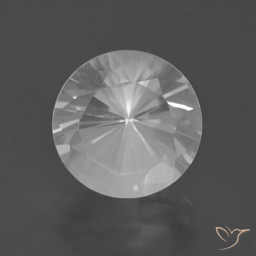 5.63ct Naturale Bianco Quarzo, Rotondo, VVS-VS