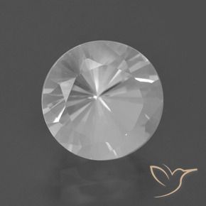 Quarzo Bianco naturale da 5.63 ct, Rotondo, VVS-VS