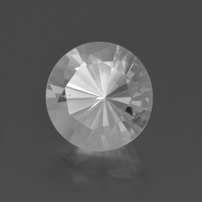 Quarzo naturale bianco da 3,06 ct, taglio rotondo, VVS-VS