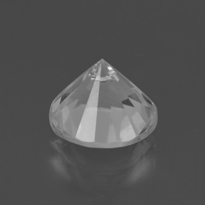 Quarzo naturale bianco da 3,06 ct, taglio rotondo, VVS-VS