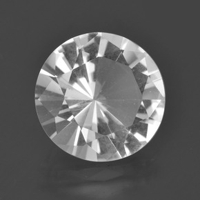Quarzo naturale bianco da 5,03 ct, taglio rotondo, VVS-VS