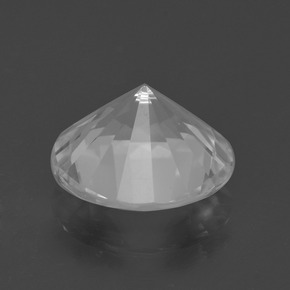 Quarzo naturale bianco da 5,03 ct, taglio rotondo, VVS-VS