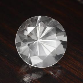 Quarzo naturale bianco da 4,71 ct, taglio rotondo, VVS