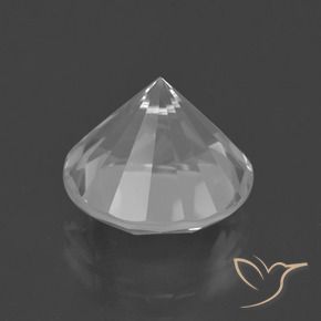 Quarzo naturale bianco da 5,81 ct, taglio rotondo, VVS