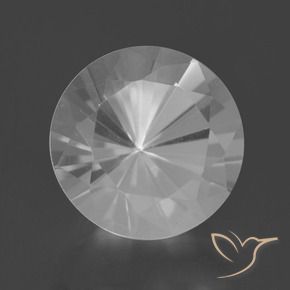Quarzo Bianco naturale da 7.37 ct, Rotondo, VVS