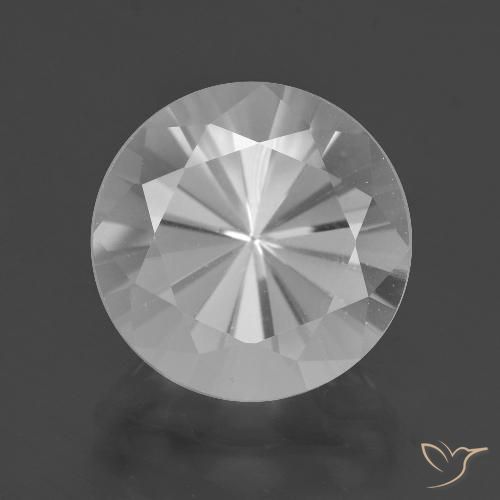 6.33ct Naturale Bianco Quarzo, Rotondo, VVS, Photo A