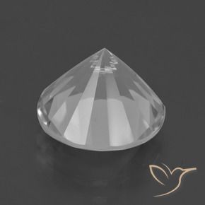 Quarzo naturale bianco da 6,33 ct, taglio rotondo, VVS