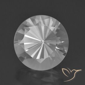 Quarzo Bianco naturale da 6.27 ct, Rotondo, VVS