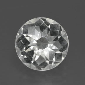 Quarzo Bianco naturale da 5.11 ct, Taglio rotondo, VS